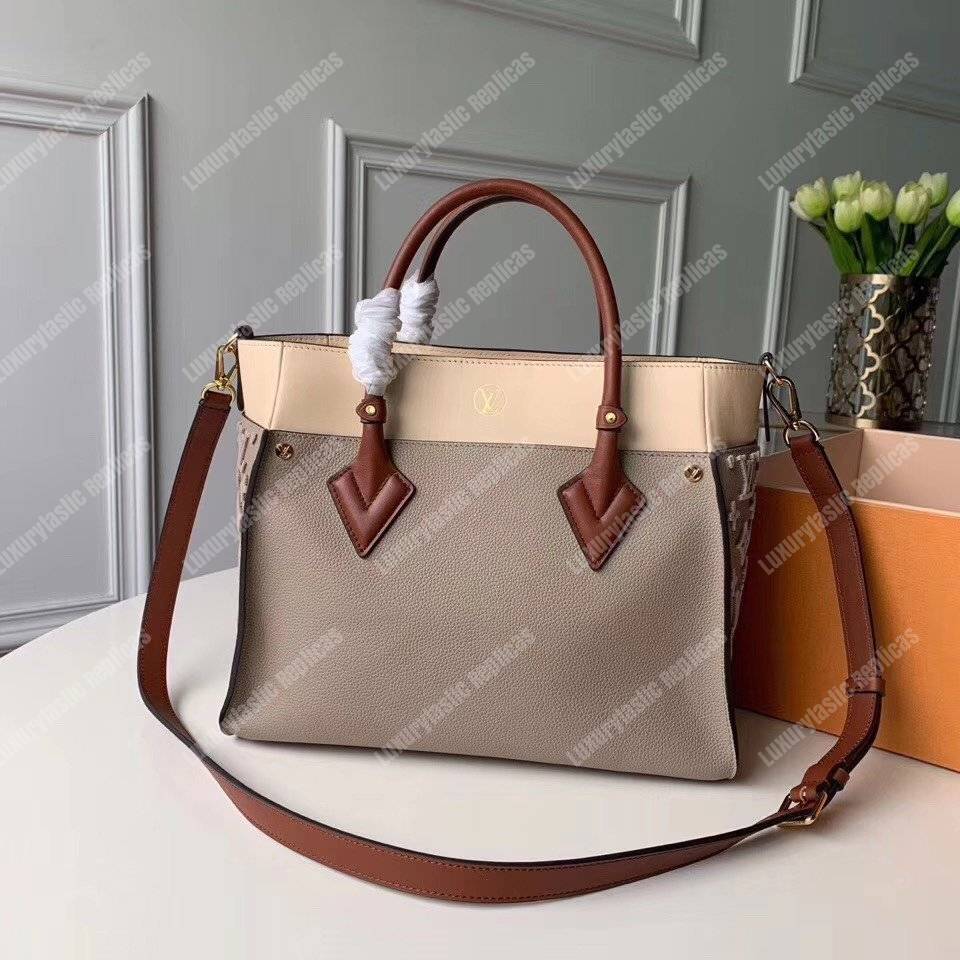 LV On My Side Calf Monogram Nappa Canvas Galet
