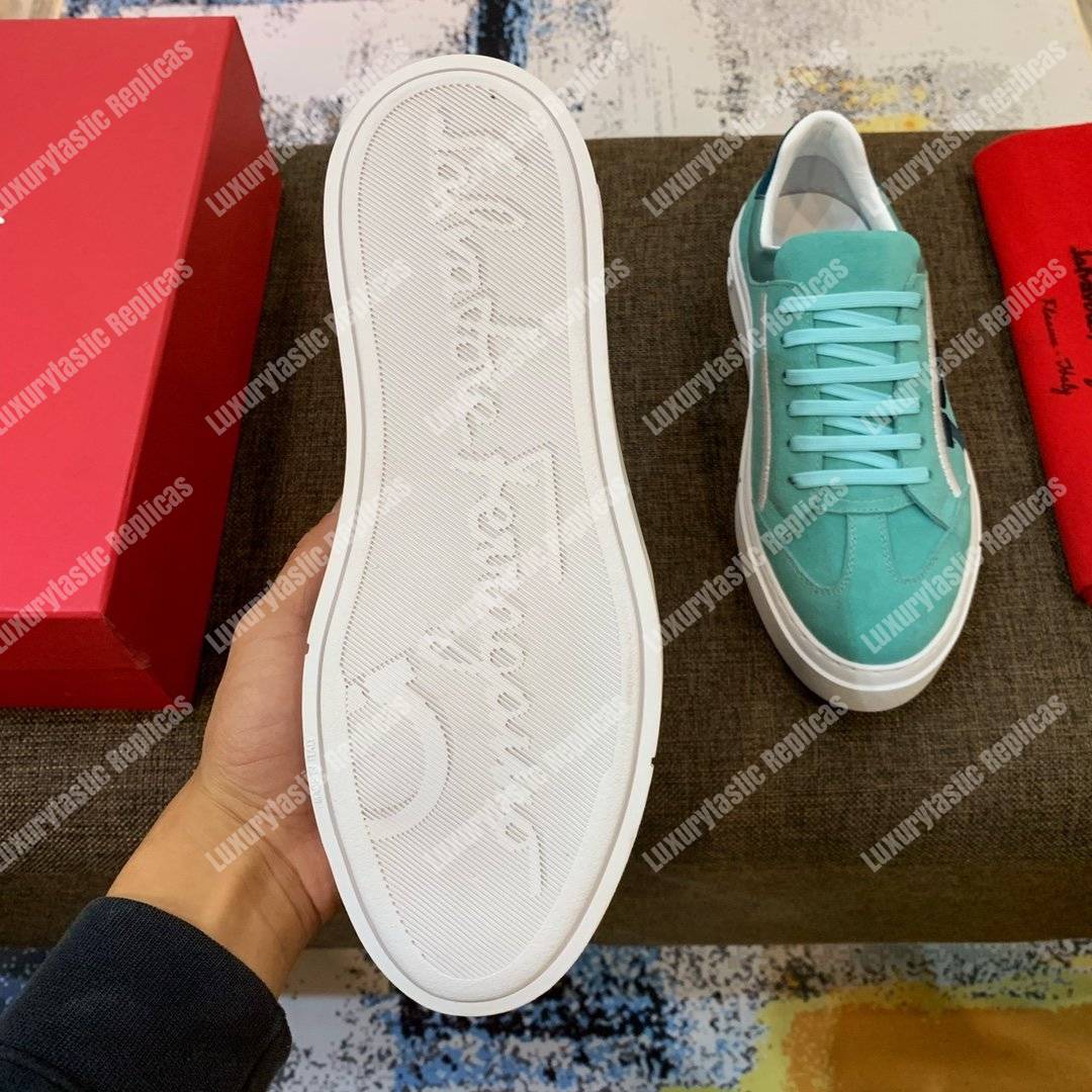 Salvatore Ferragamo Gancini Sneaker Spring Water/Teal