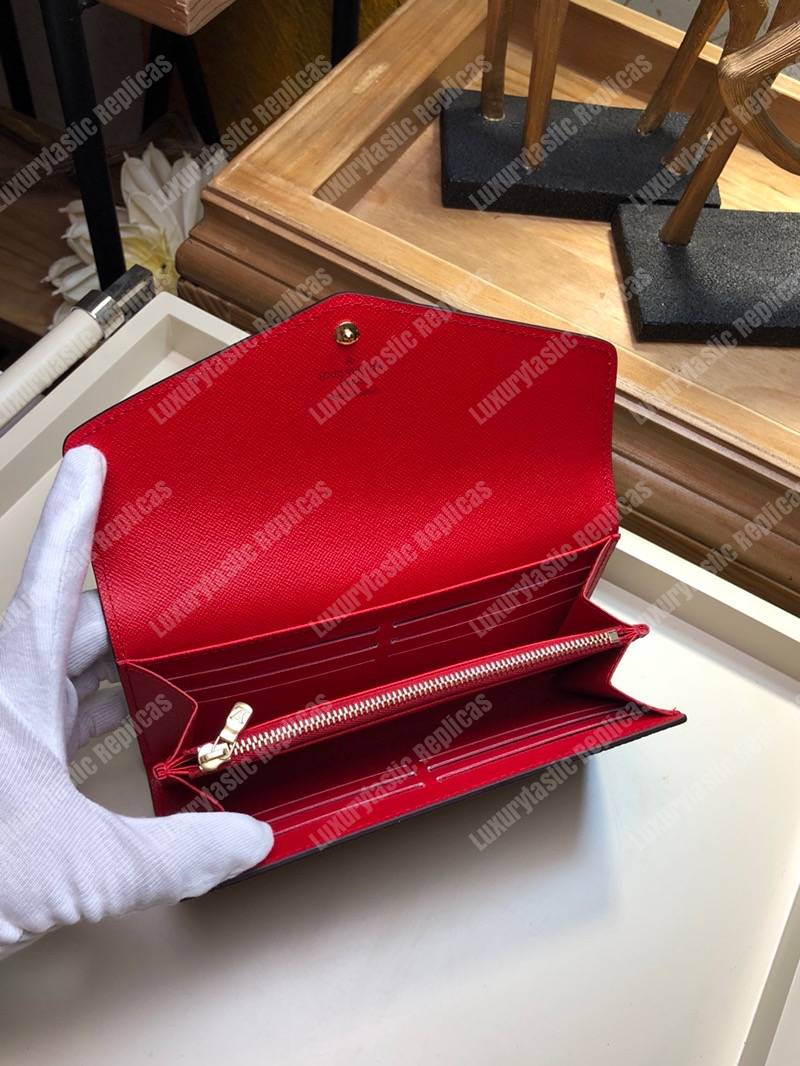 LV Sarah Wallet Monogram Coquelicot