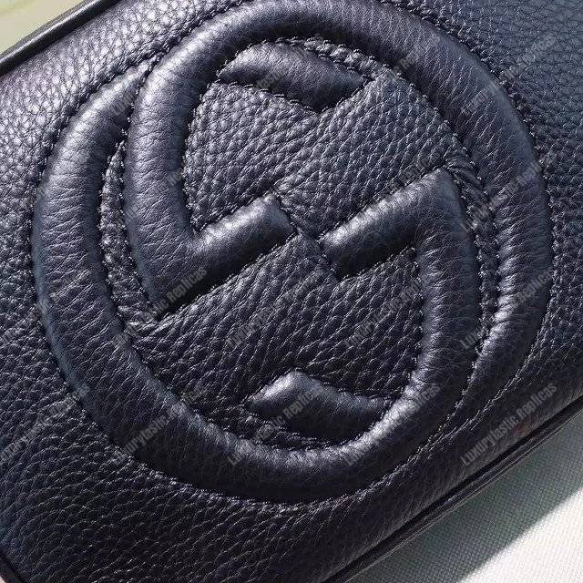 G*u*i soho small leather disco bag black