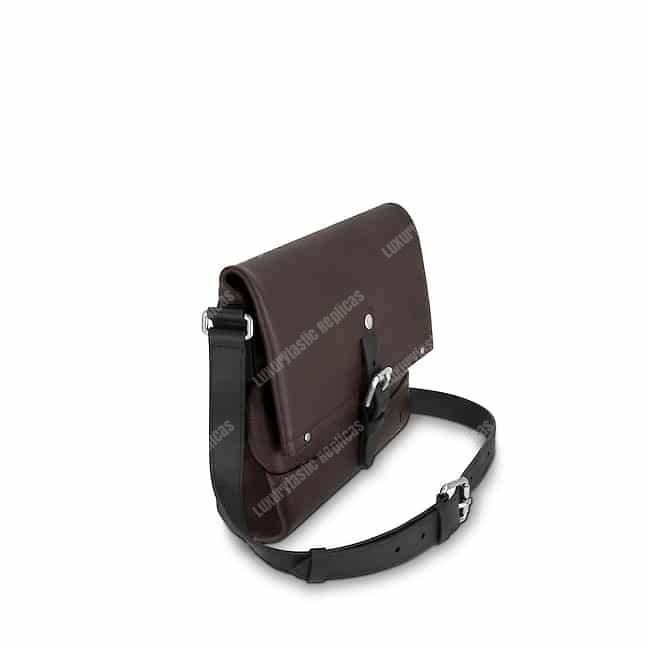 LV Canyon Messenger PM Utah Leather Marron