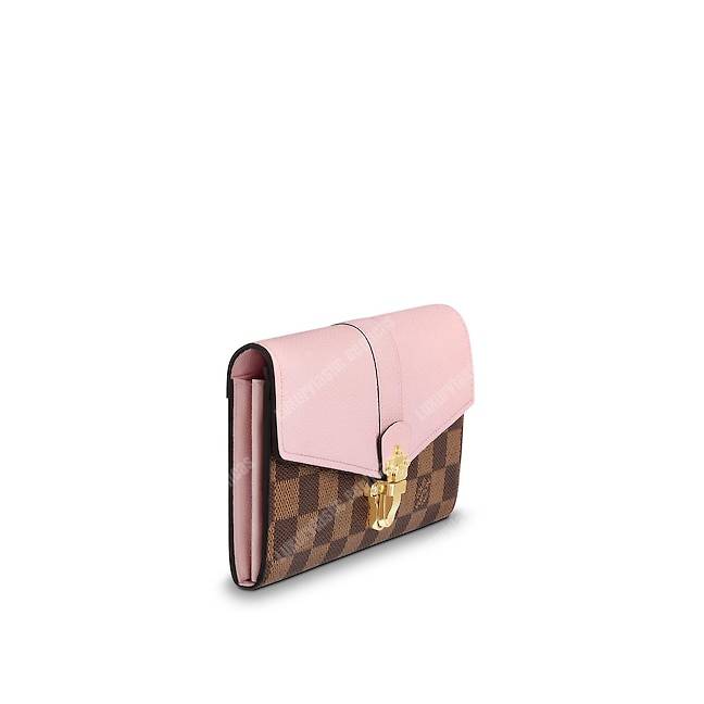 LV Clapton Wallet Damier Ebene Magnolia