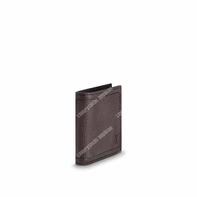 LV Compact Wallet Utah Leather Marron