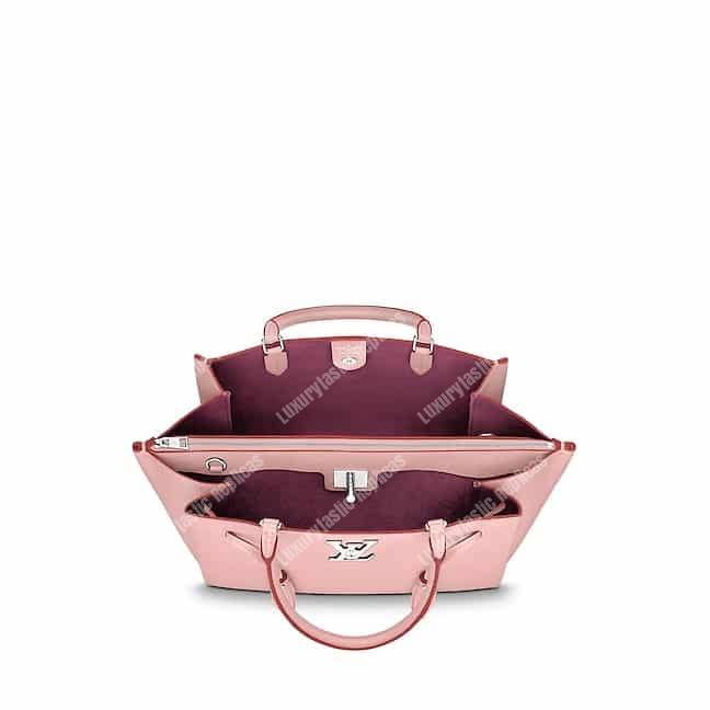 LV Lockmeto Handbag Luxury Leather Rose Poudre