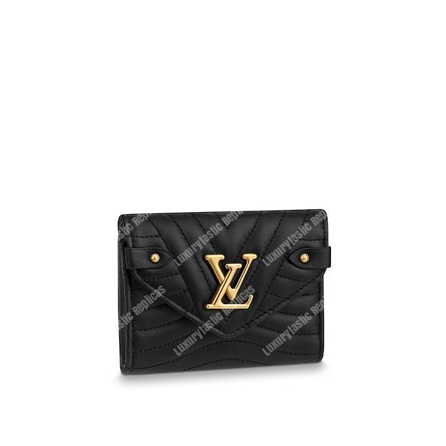 LV New Wave Compact Wallet Black
