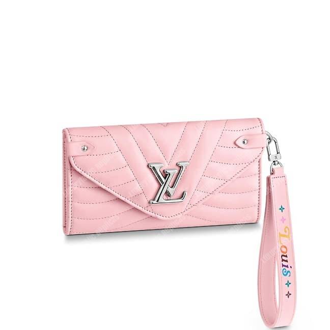 LV New Wave Long Wallet Smoothie Pink