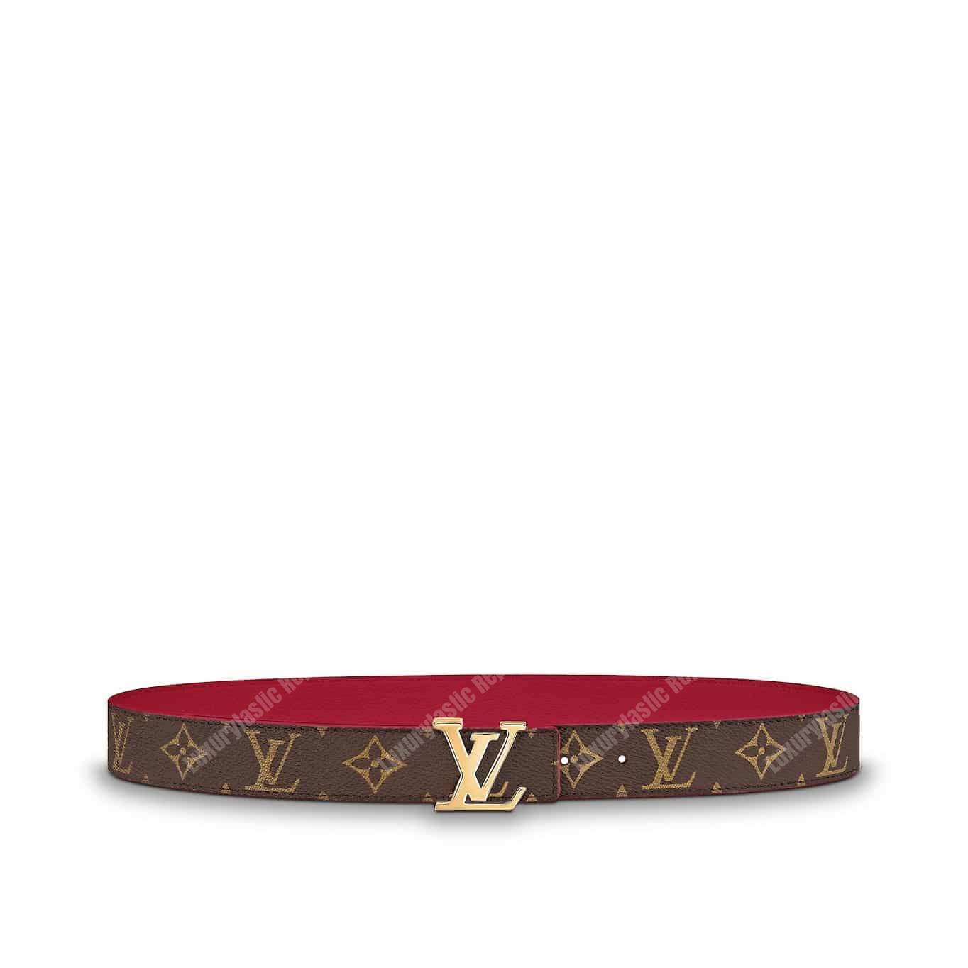 LV Initiales 30MM Reversible Belt Monogram Canvas Red