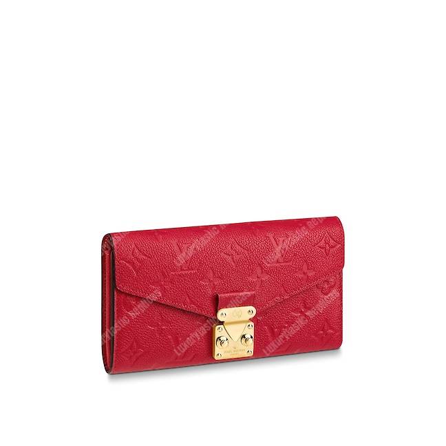 LV Metis Wallet Monogram Empreinte Leather Scarlet