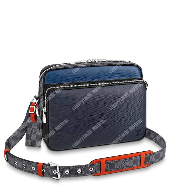 LV Nil Slim Epi Leather Damier Graphite Canvas
