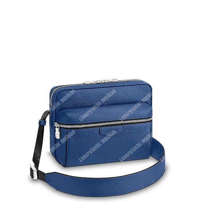 LV Outdoor Messenger PM Taiga Leather Cobalt