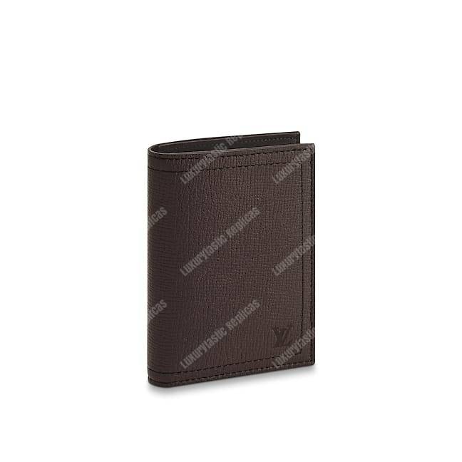 LV Passport Cover Utah Leather Marron