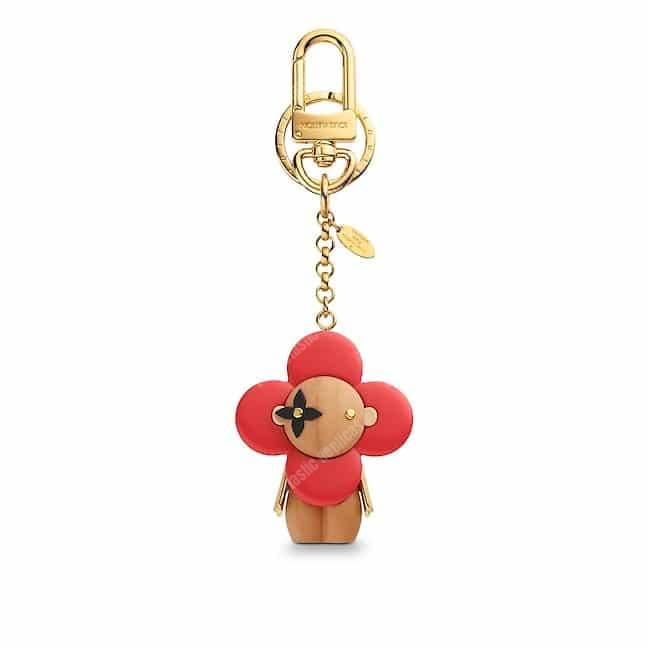 LV Vivienne Bag Charm and Key Holder Red