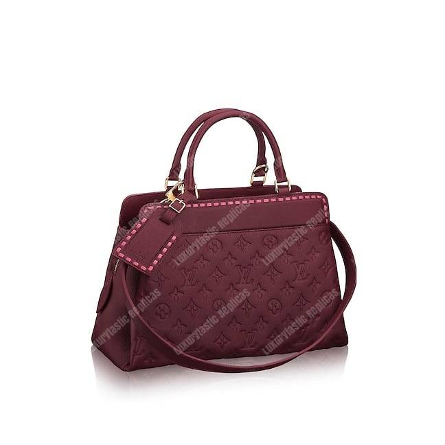 LV Vosges MM Bag Monogram Empreinte Leather Raisin