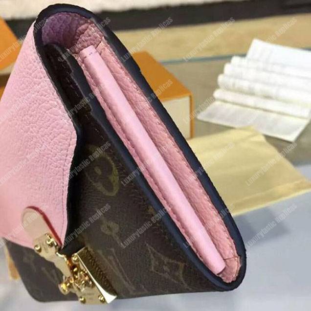 LV Pallas Wallet Monogram Canvas Rose Ballerine Pink
