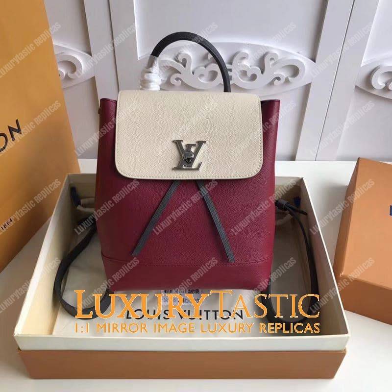 LV Lockme Backpack Lie De Vin Etain Creme