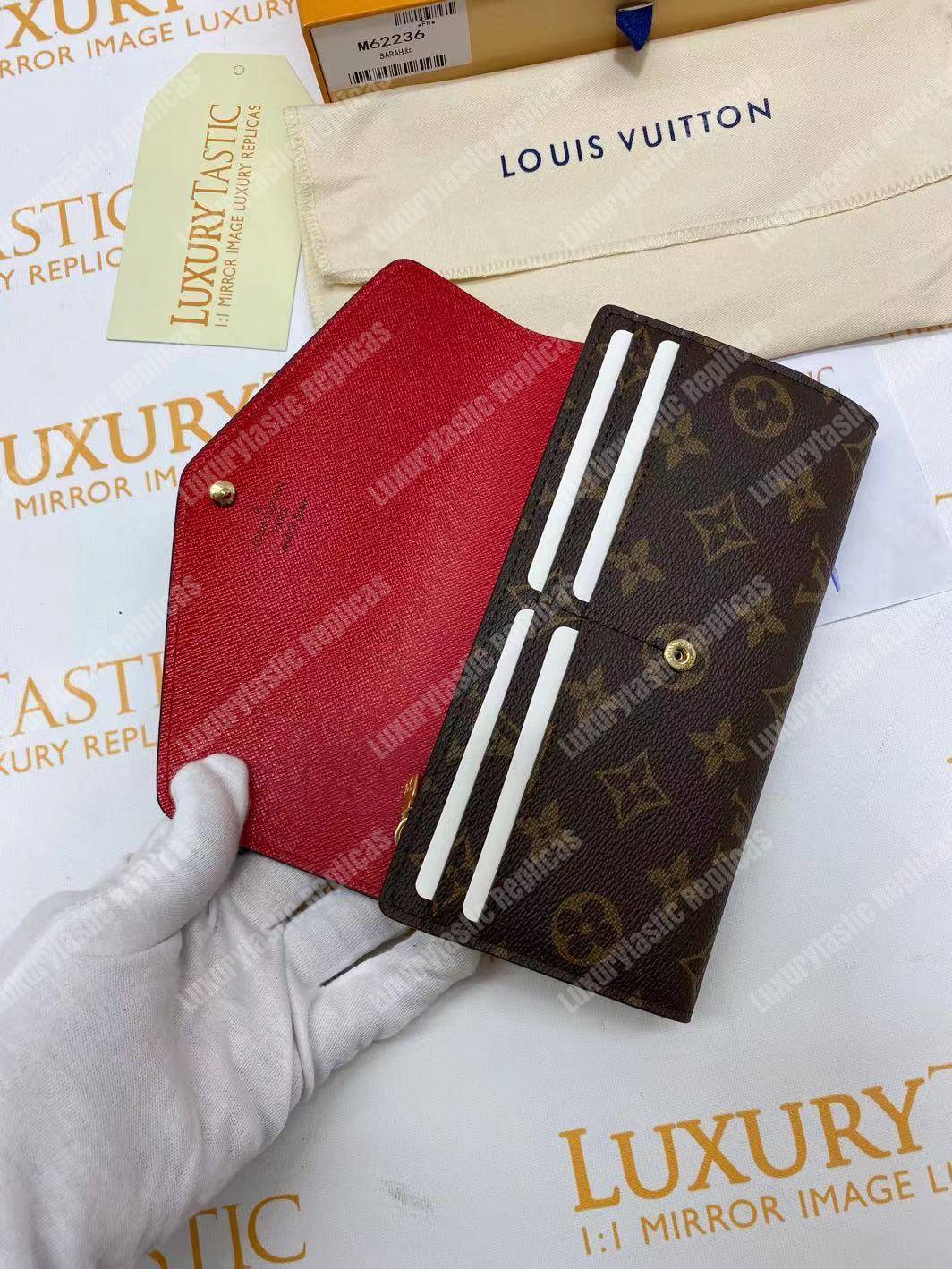 LV Sarah Wallet Monogram Coquelicot