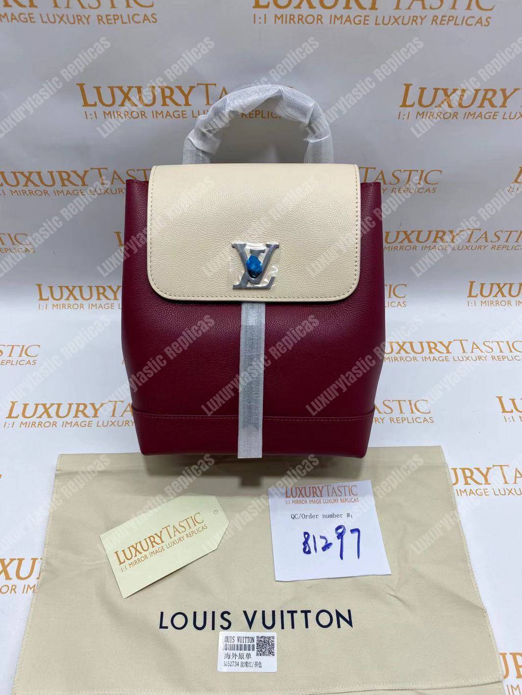 LV Lockme Backpack Lie De Vin Etain Creme