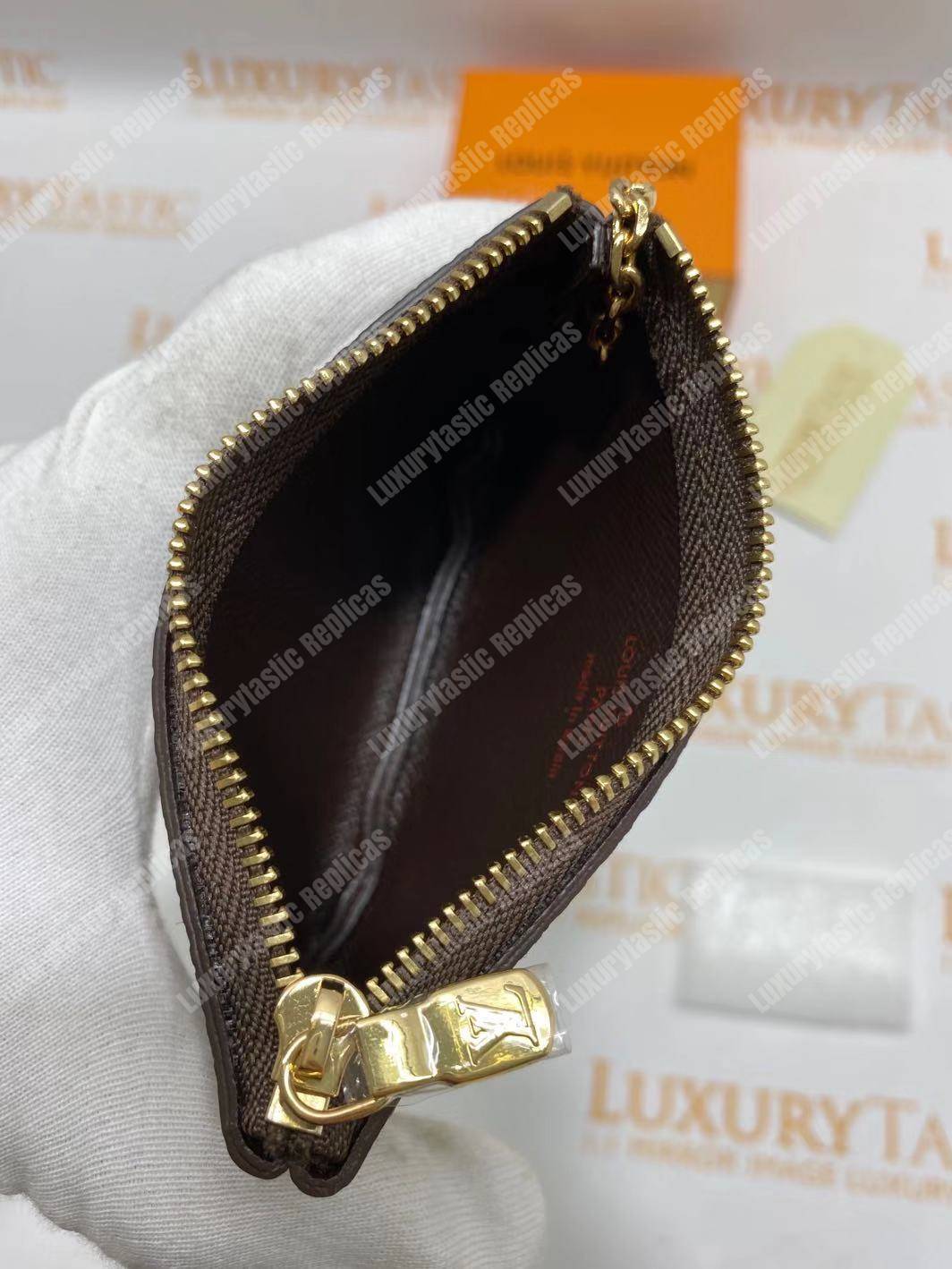 LV Key Pouch Damier Ebene Canvas