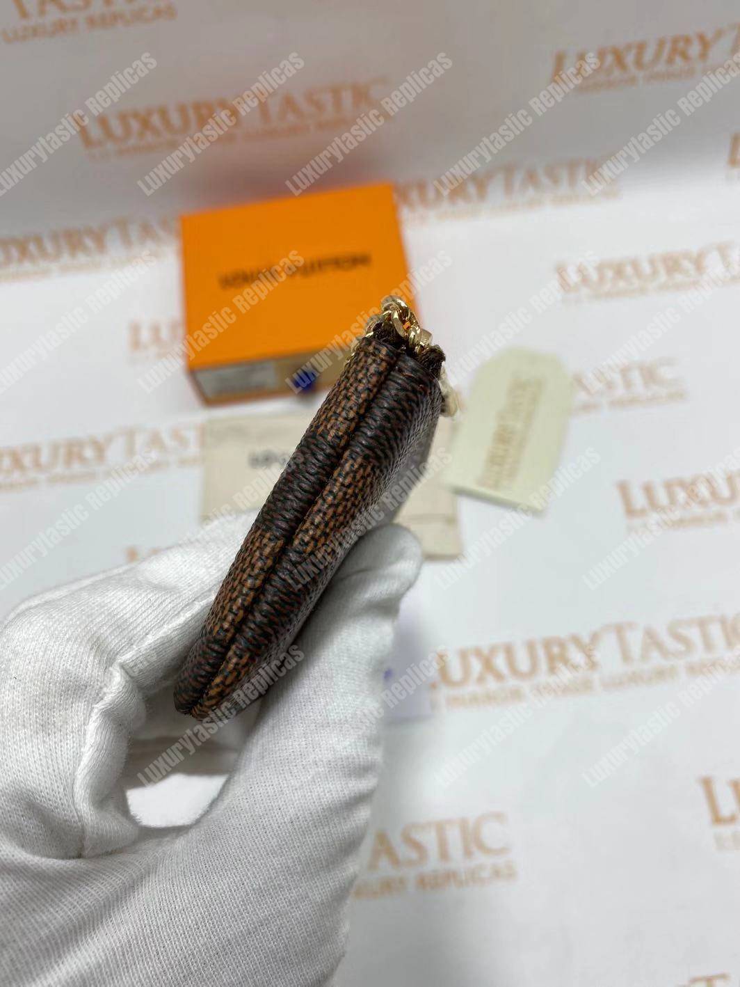 LV Key Pouch Damier Ebene Canvas