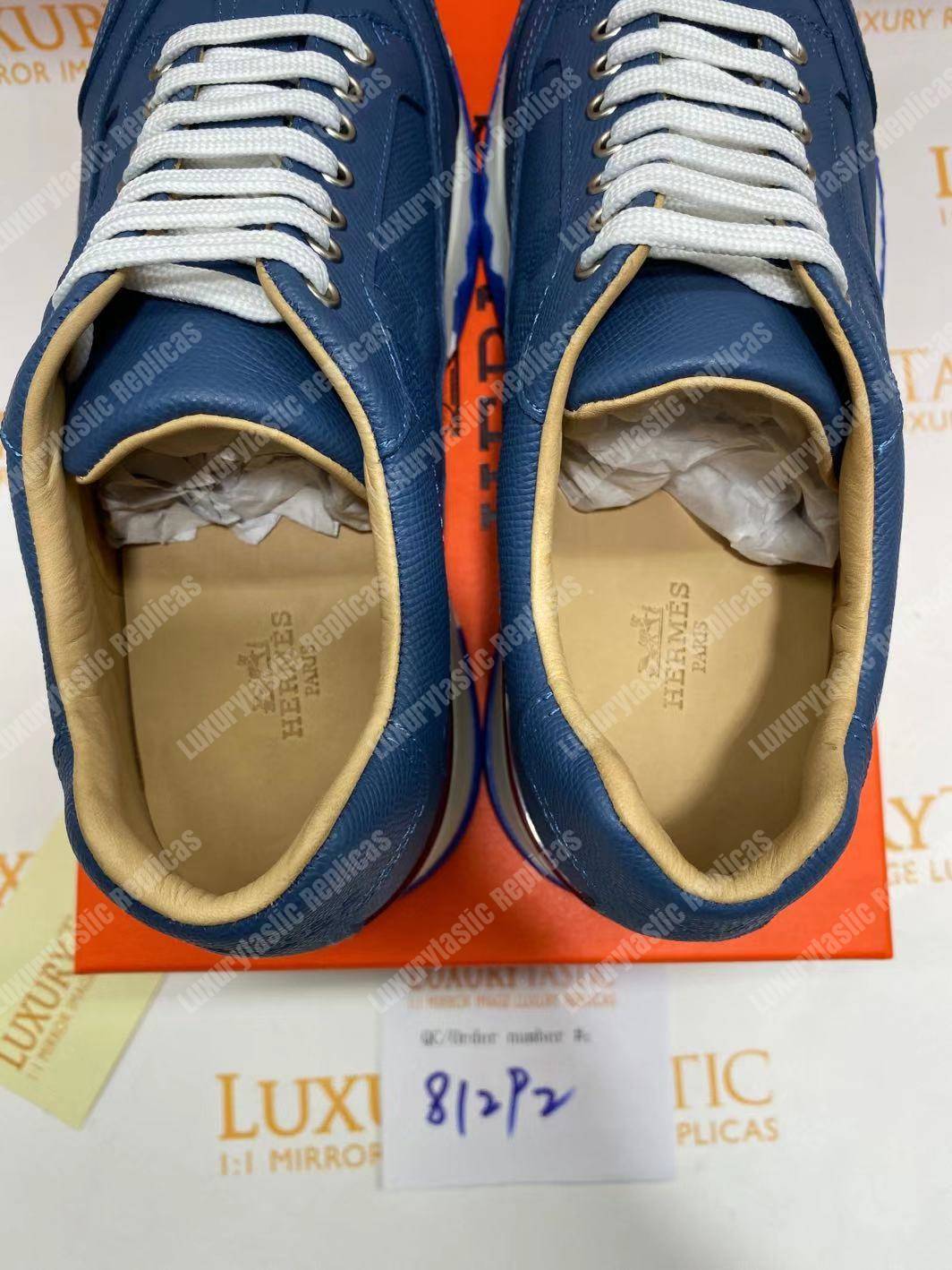 H**mes trail sneaker blue
