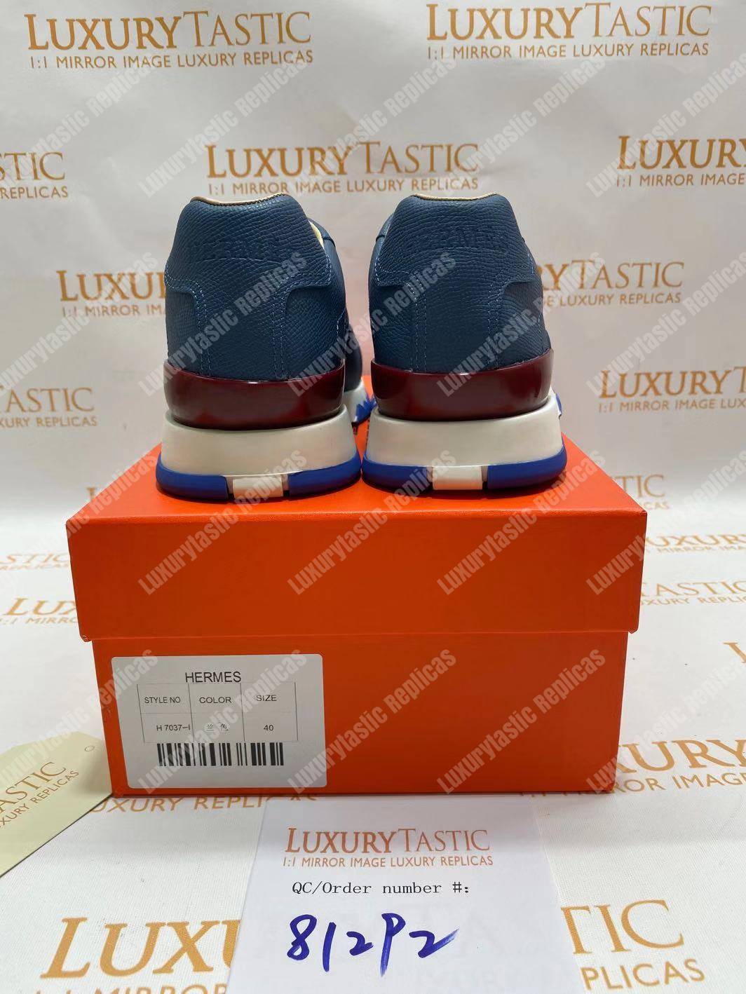 H**mes trail sneaker blue
