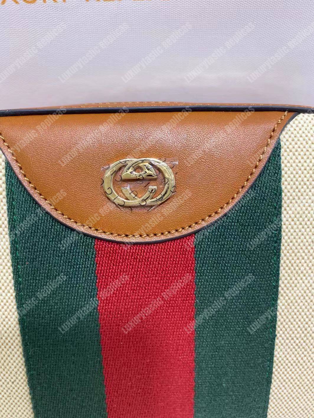 G*u*i vintage canvas shoulder bag