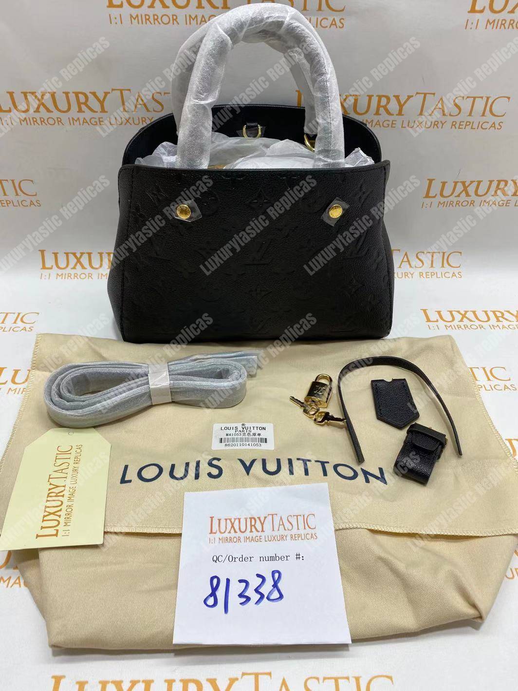 LV Montaigne BB Monogram Empreinte Leather Noir