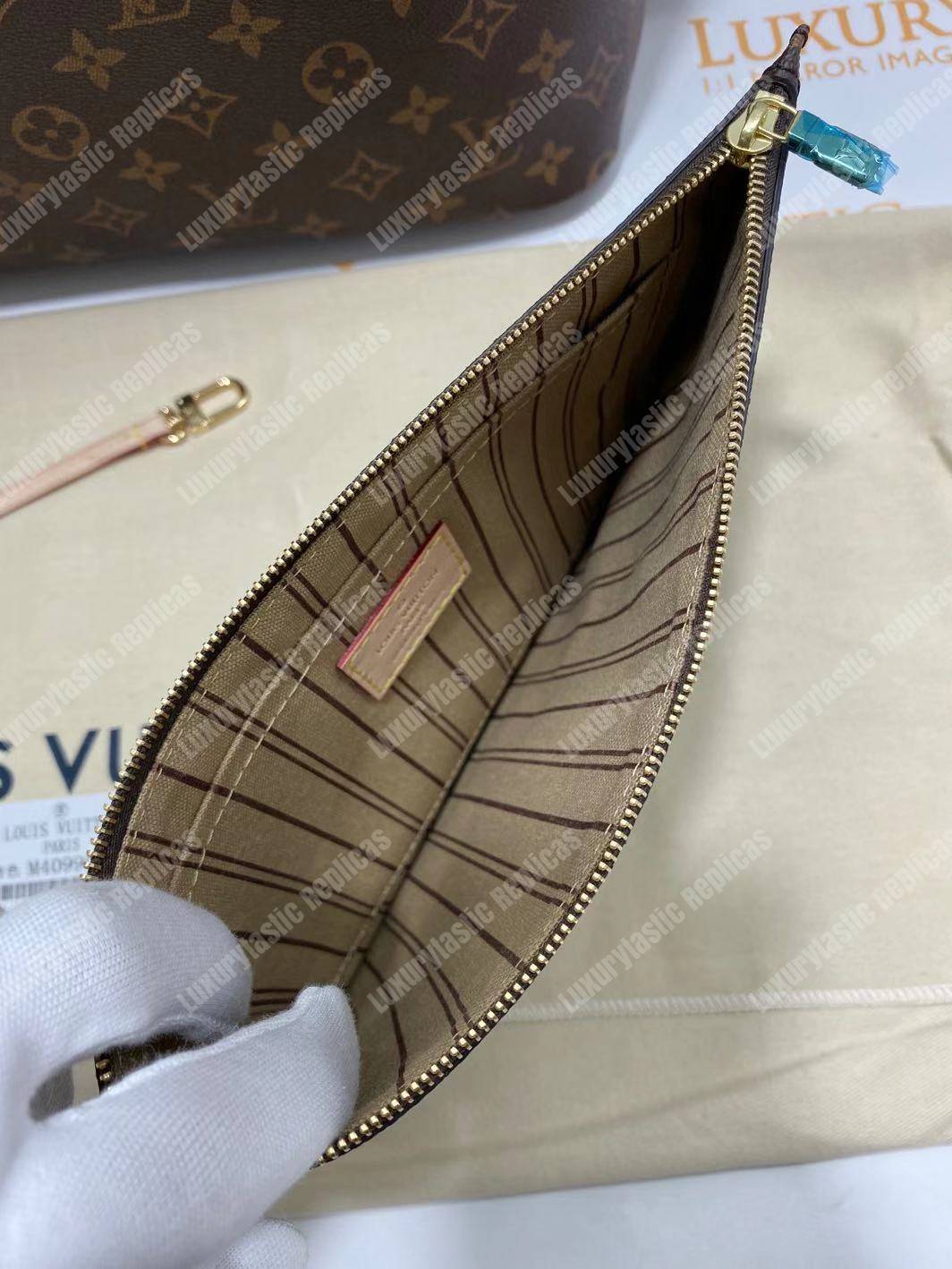 LV Neverfull GM Monogram Beige