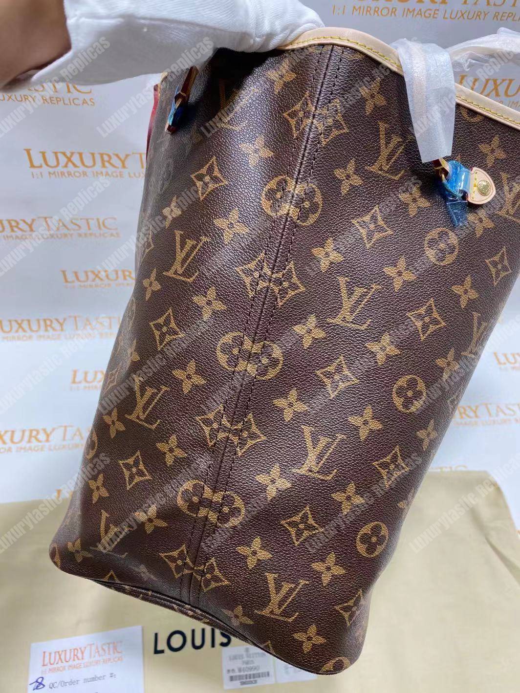 LV Neverfull GM Monogram Beige