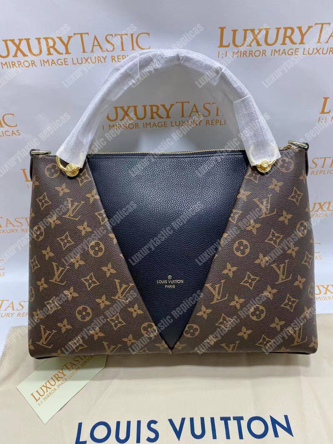 LV V Tote MM Monogram Noir
