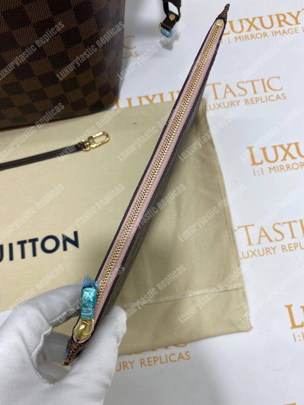 l**is V*t*n neverfull replica mm damier ebene rose ballerine