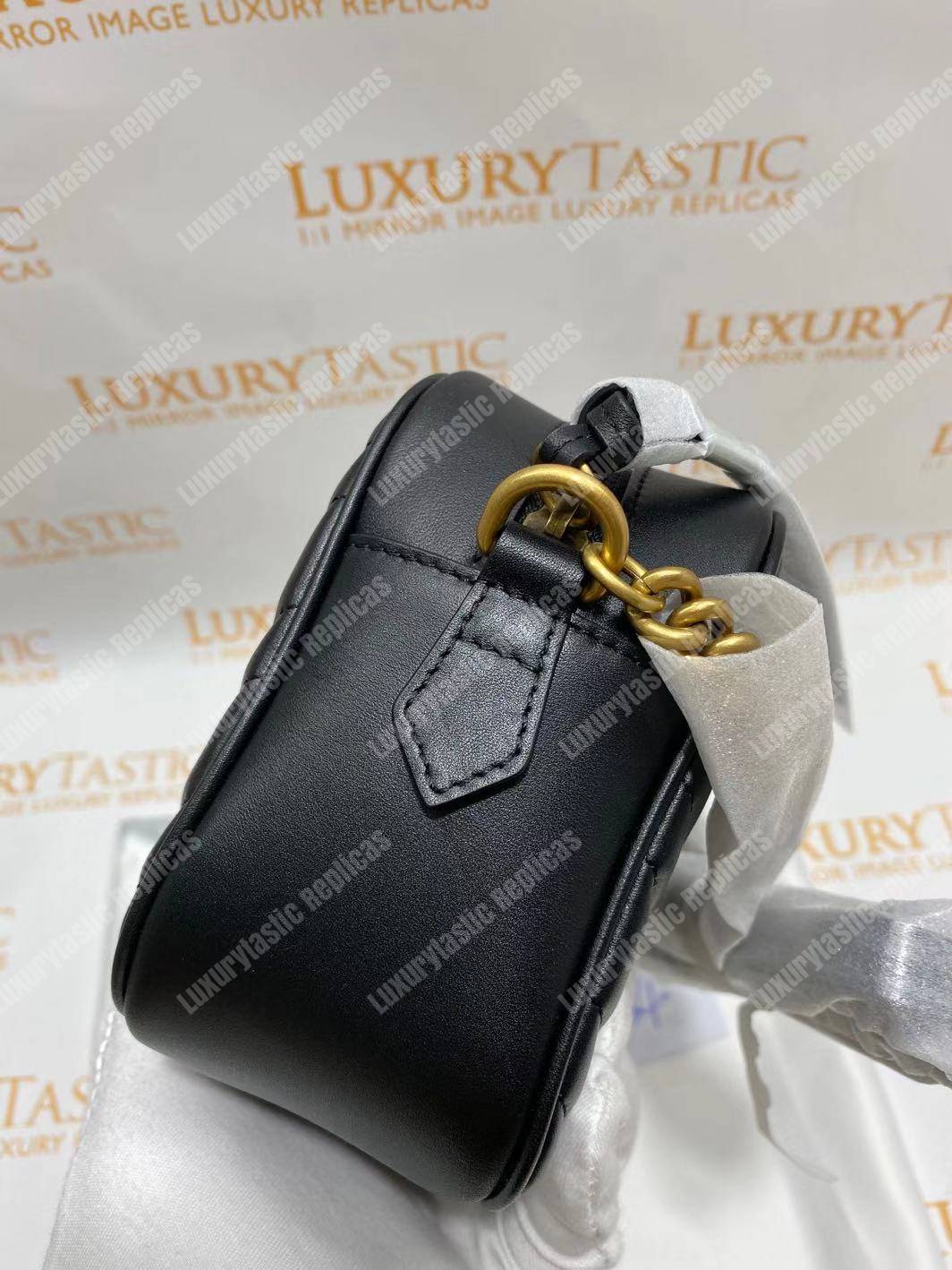 G*u*i gg marmont small matelassé shoulder bag black
