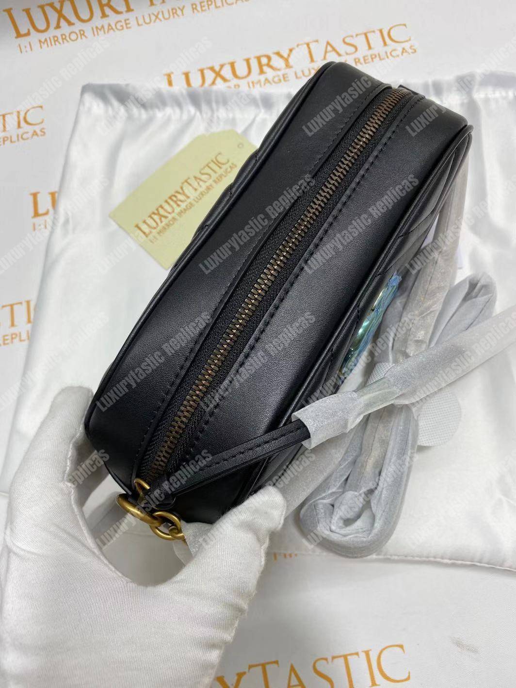 G*u*i gg marmont small matelassé shoulder bag black