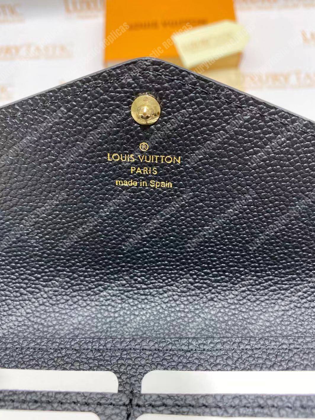 LV Sarah Wallet Monogram Empreinte Leather Black