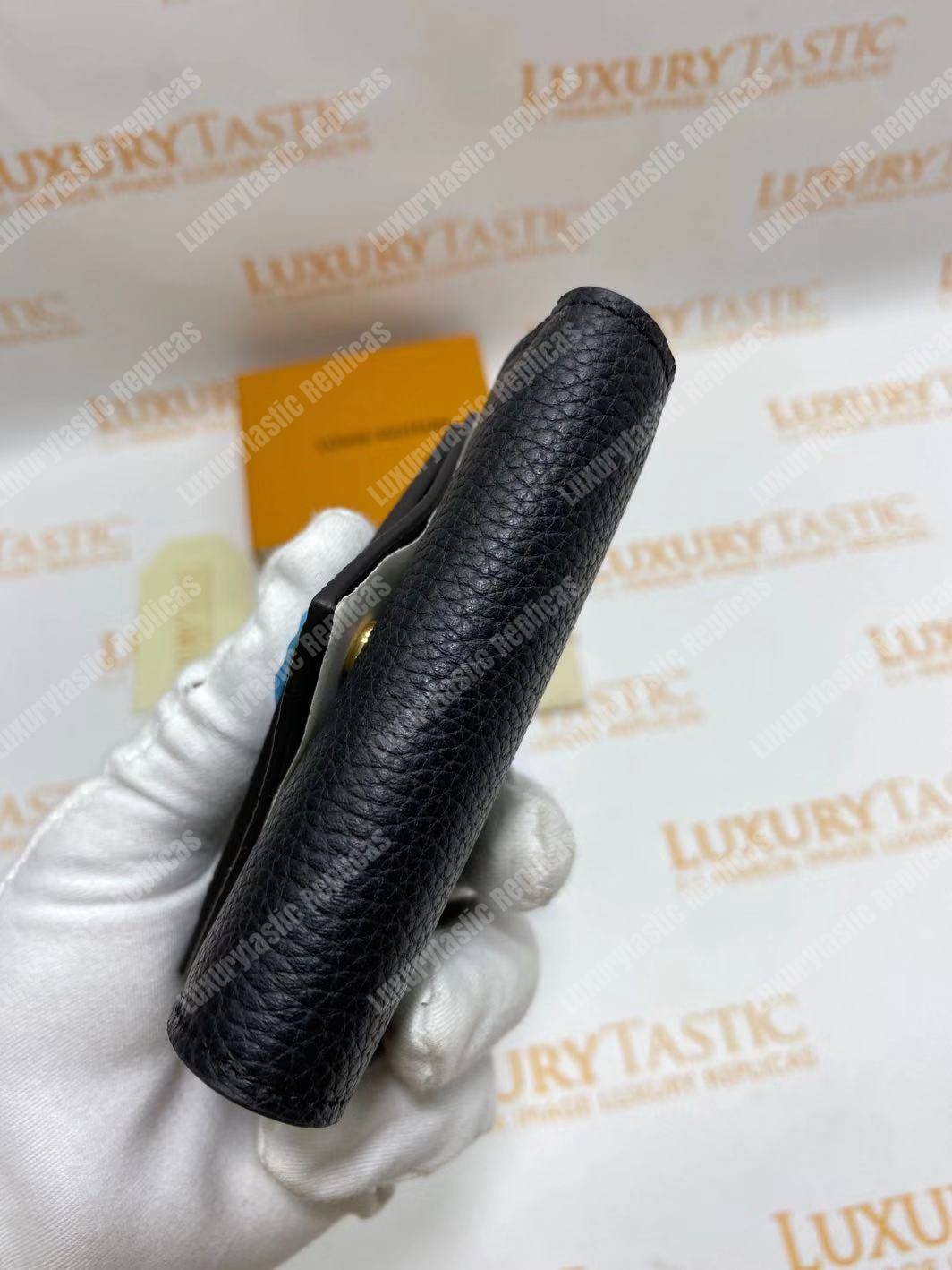 LV Double V Compact Wallet Noir