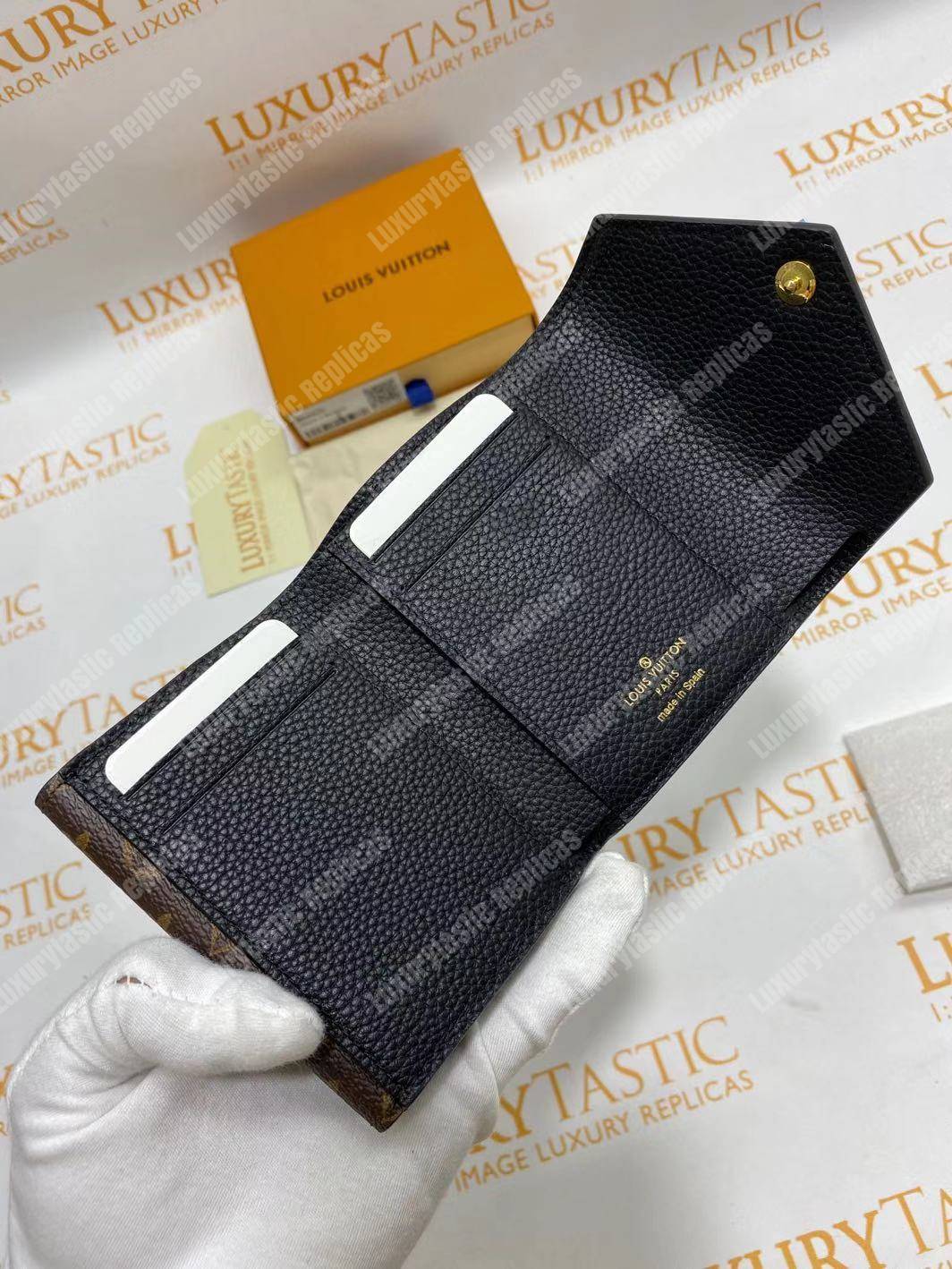 LV Double V Compact Wallet Noir