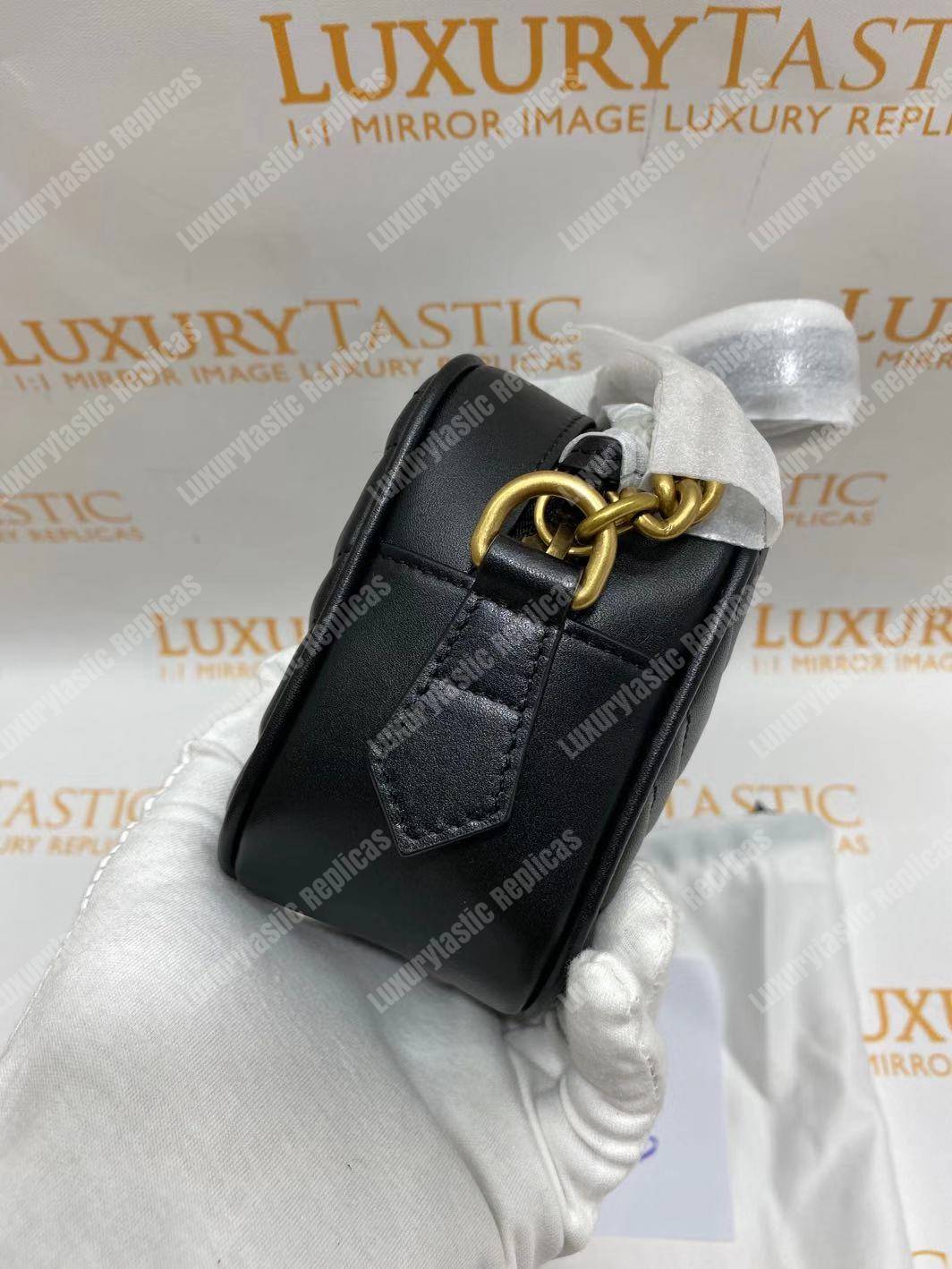 G*u*i gg marmont matelassé mini bag black