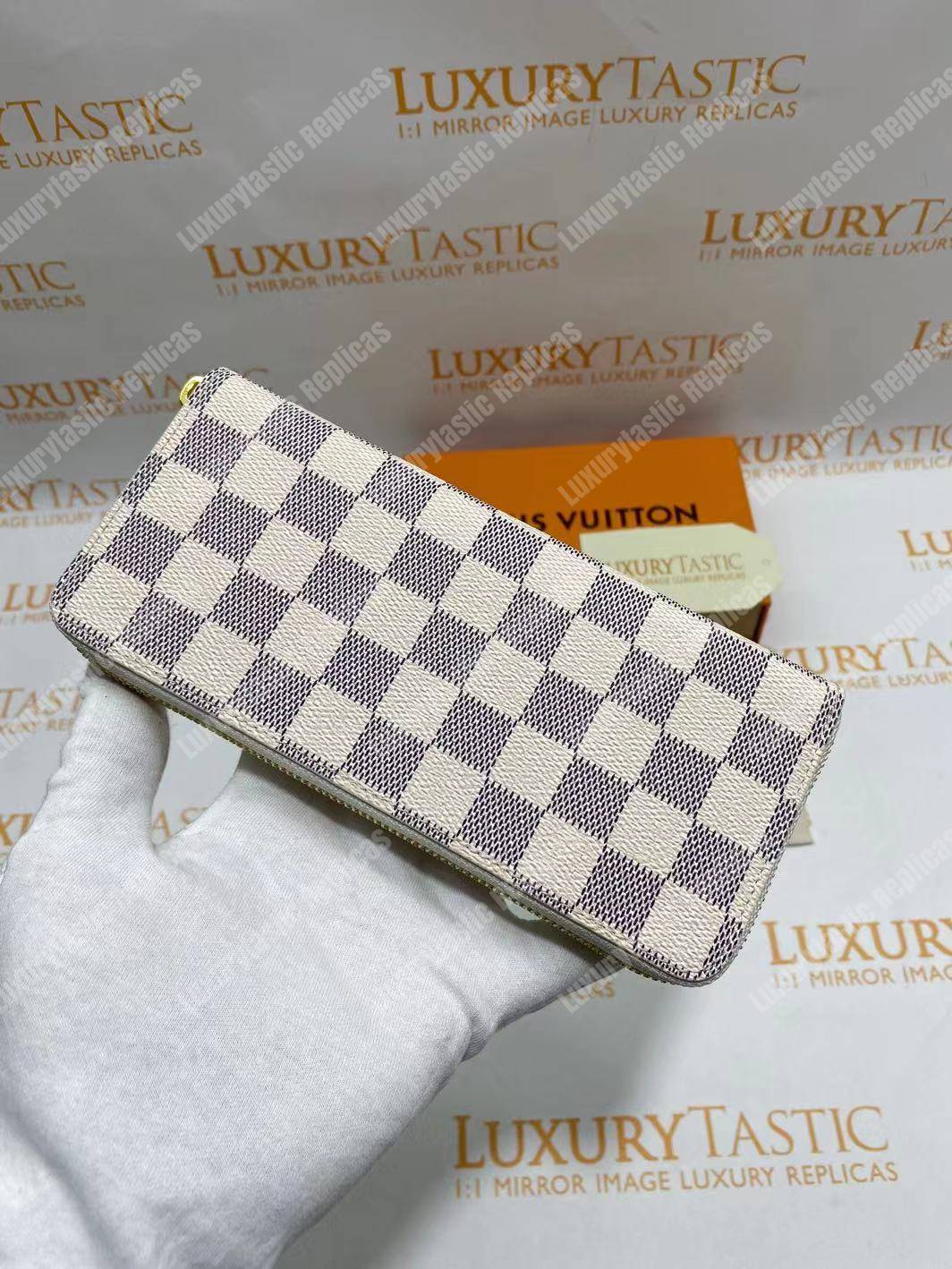 LV Zippy Wallet Damier Azur