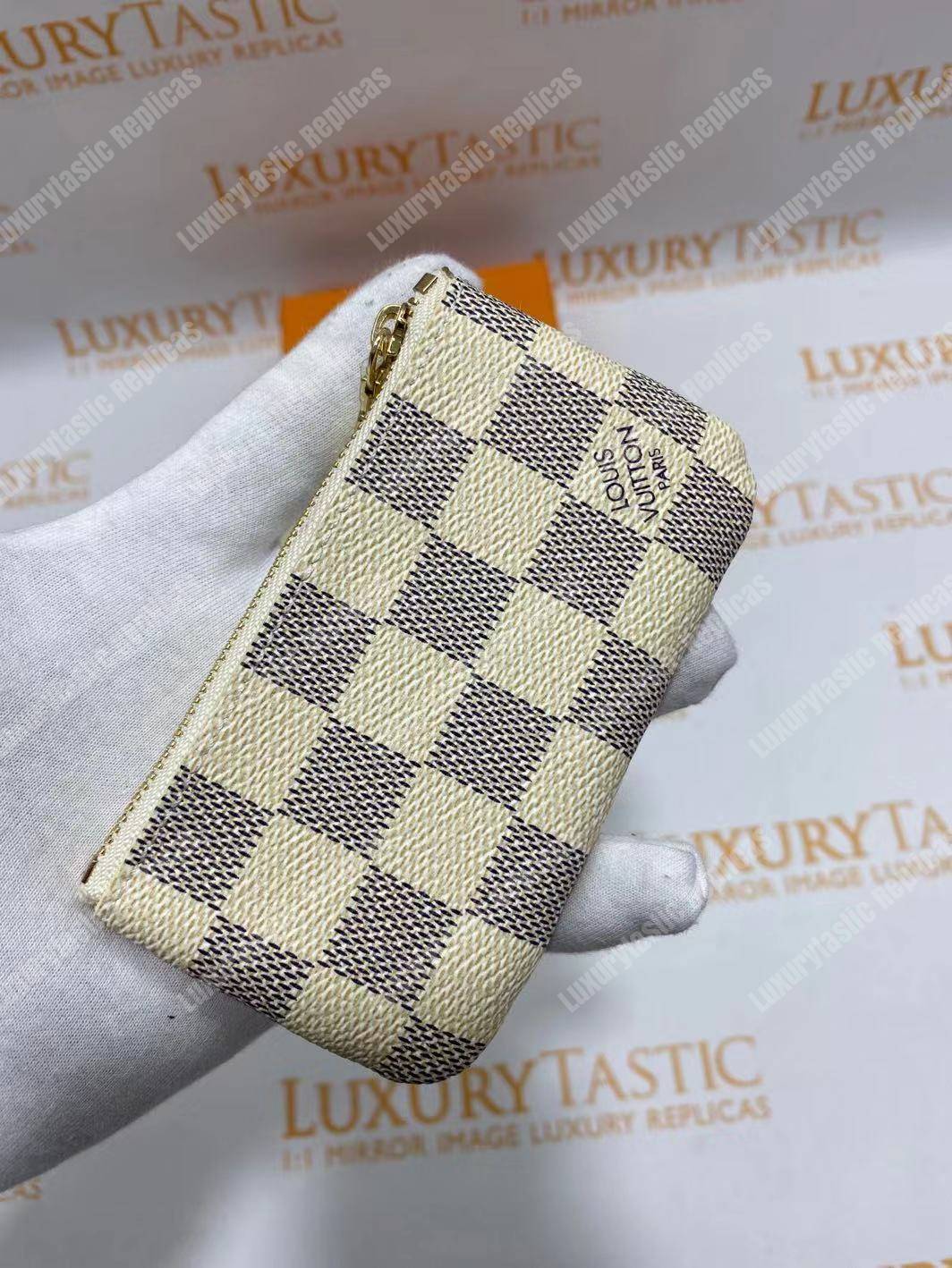 LV Key Pouch Damier Azur Canvas