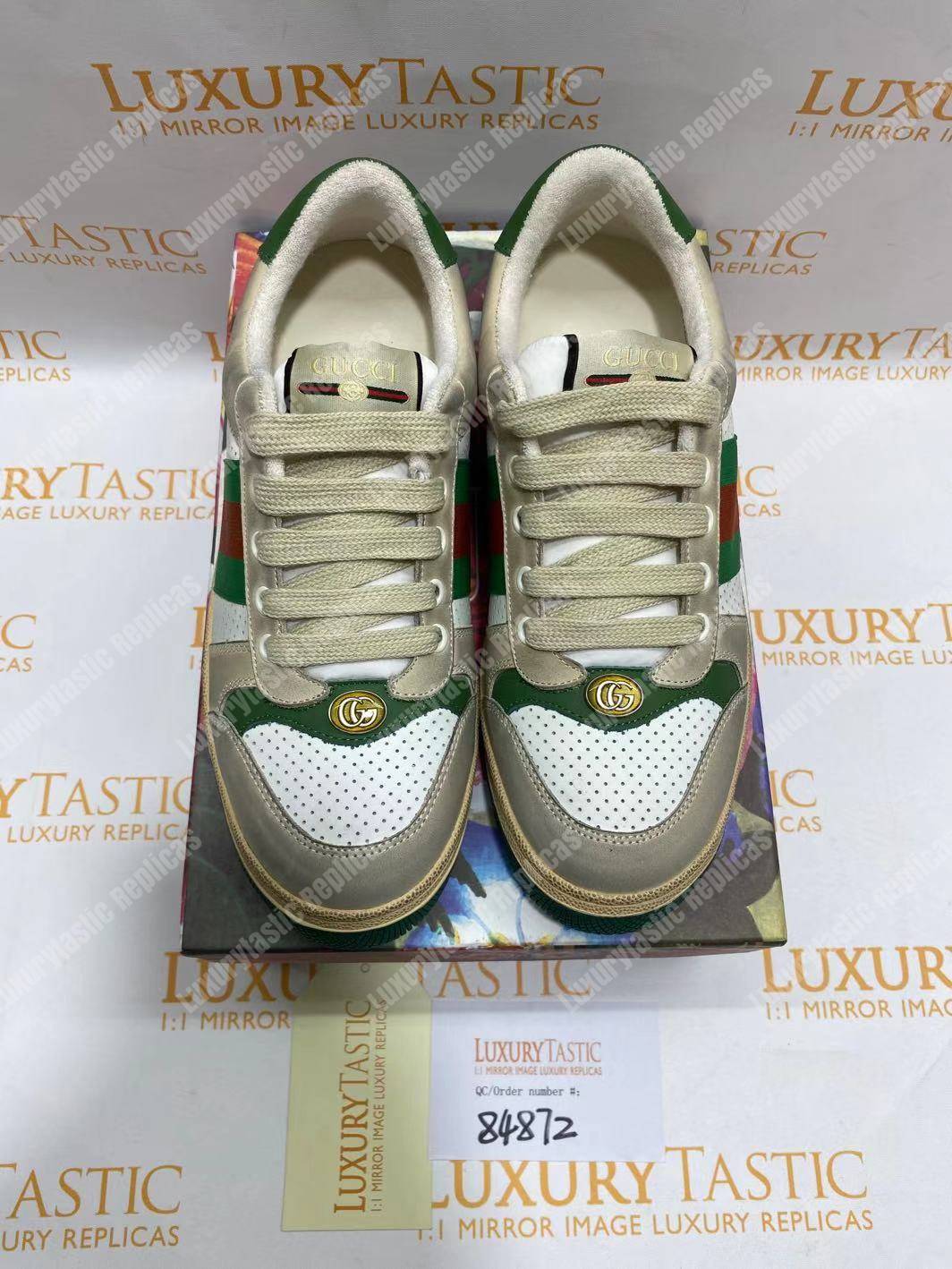 G*u*i screener leather sneaker white