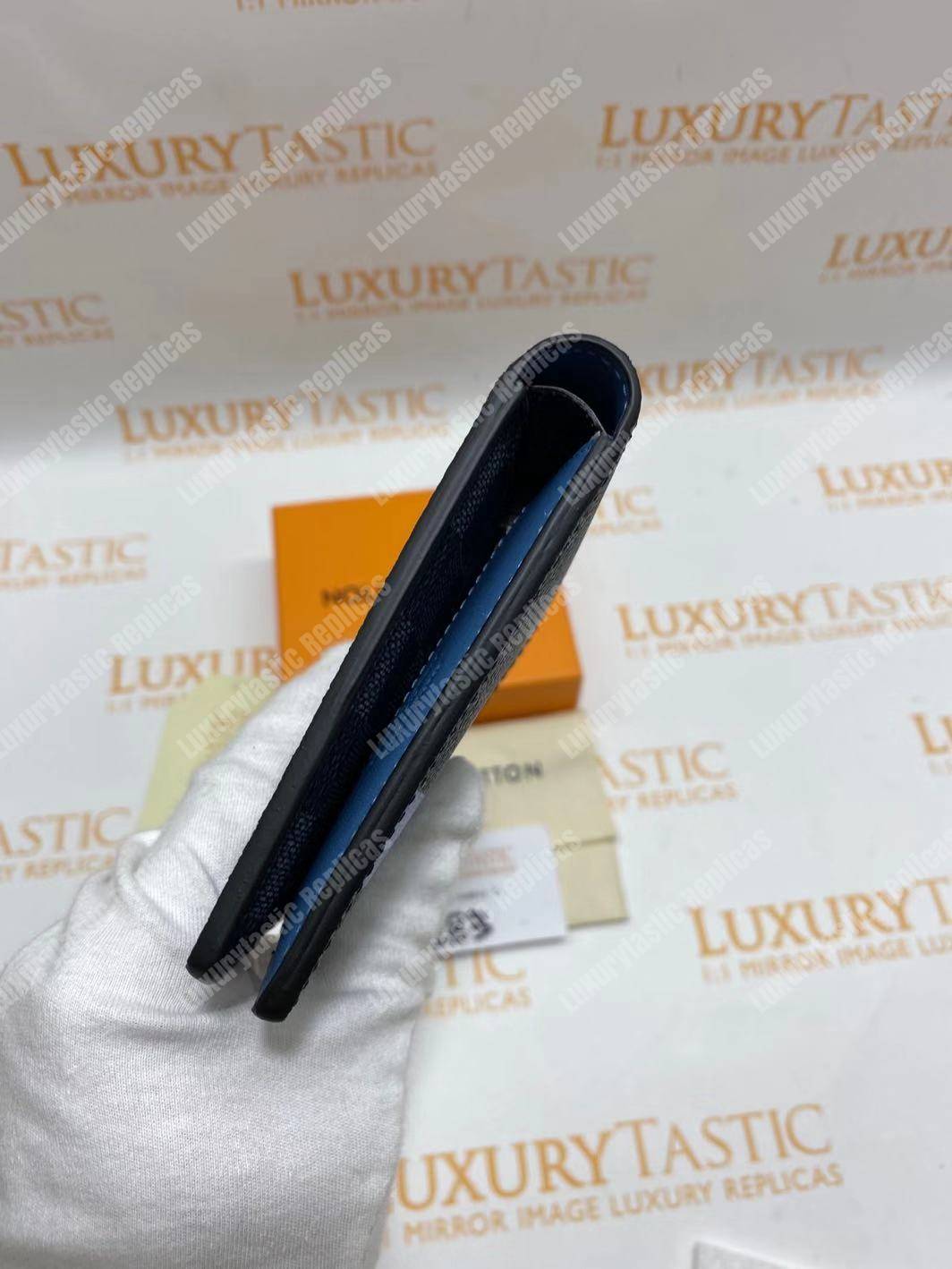 LV Slender Wallet Damier Graphite Blue Stripe