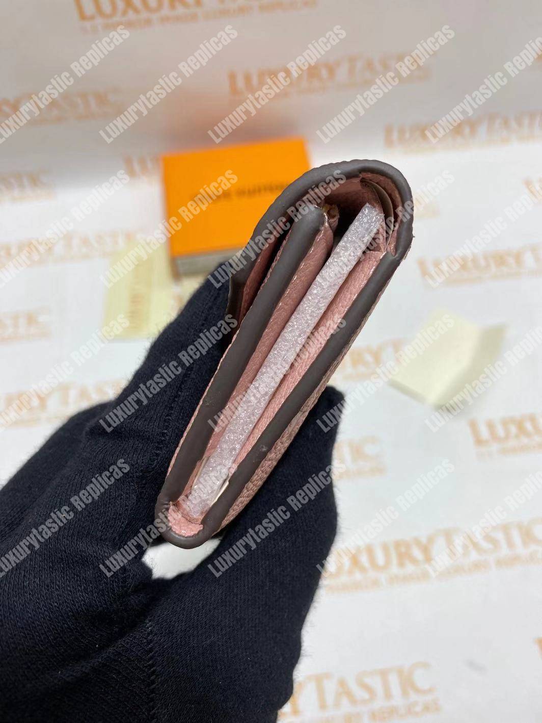 LV Zoé Wallet Monogram Empreinte Rose Poudre