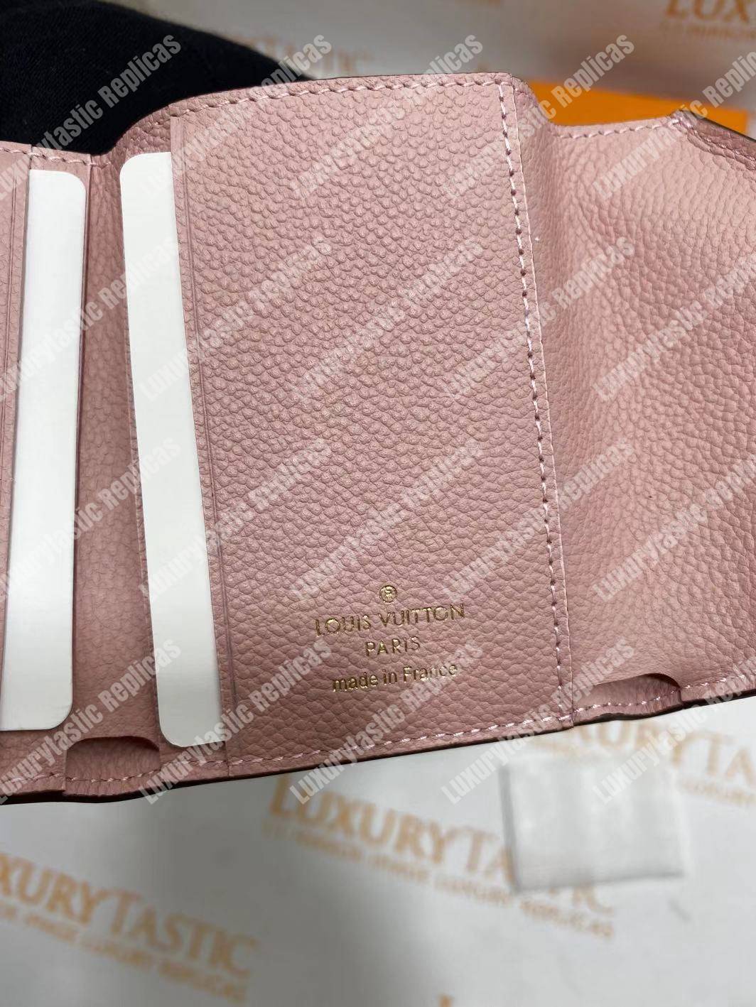 LV Zoé Wallet Monogram Empreinte Rose Poudre