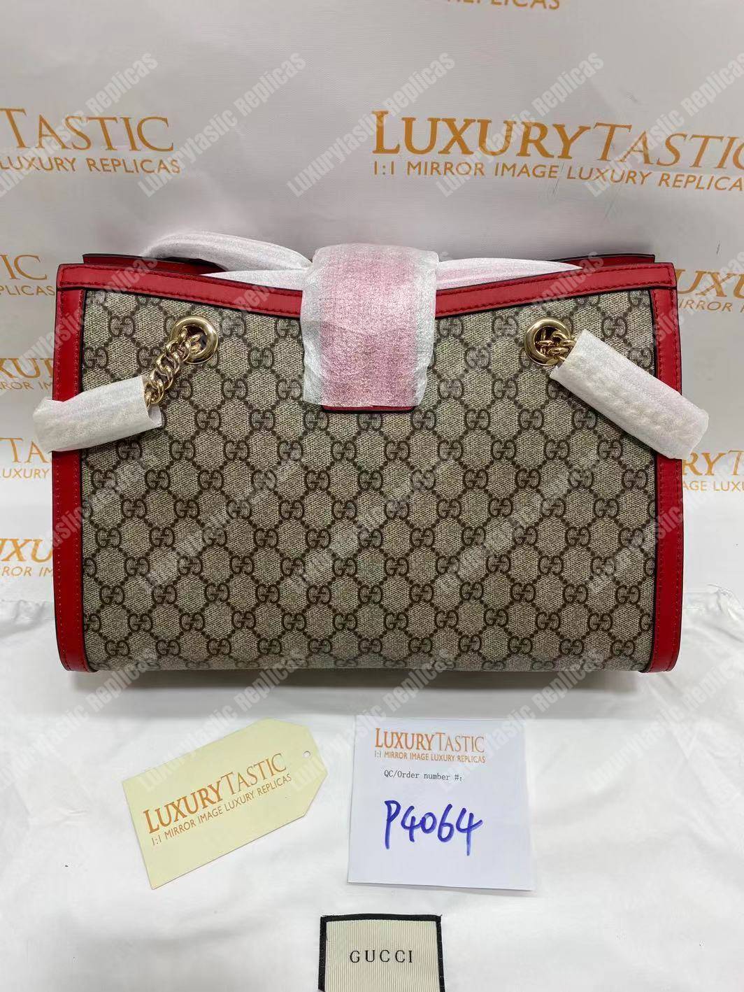 G*u*i padlock medium gg shoulder beige/ebony red