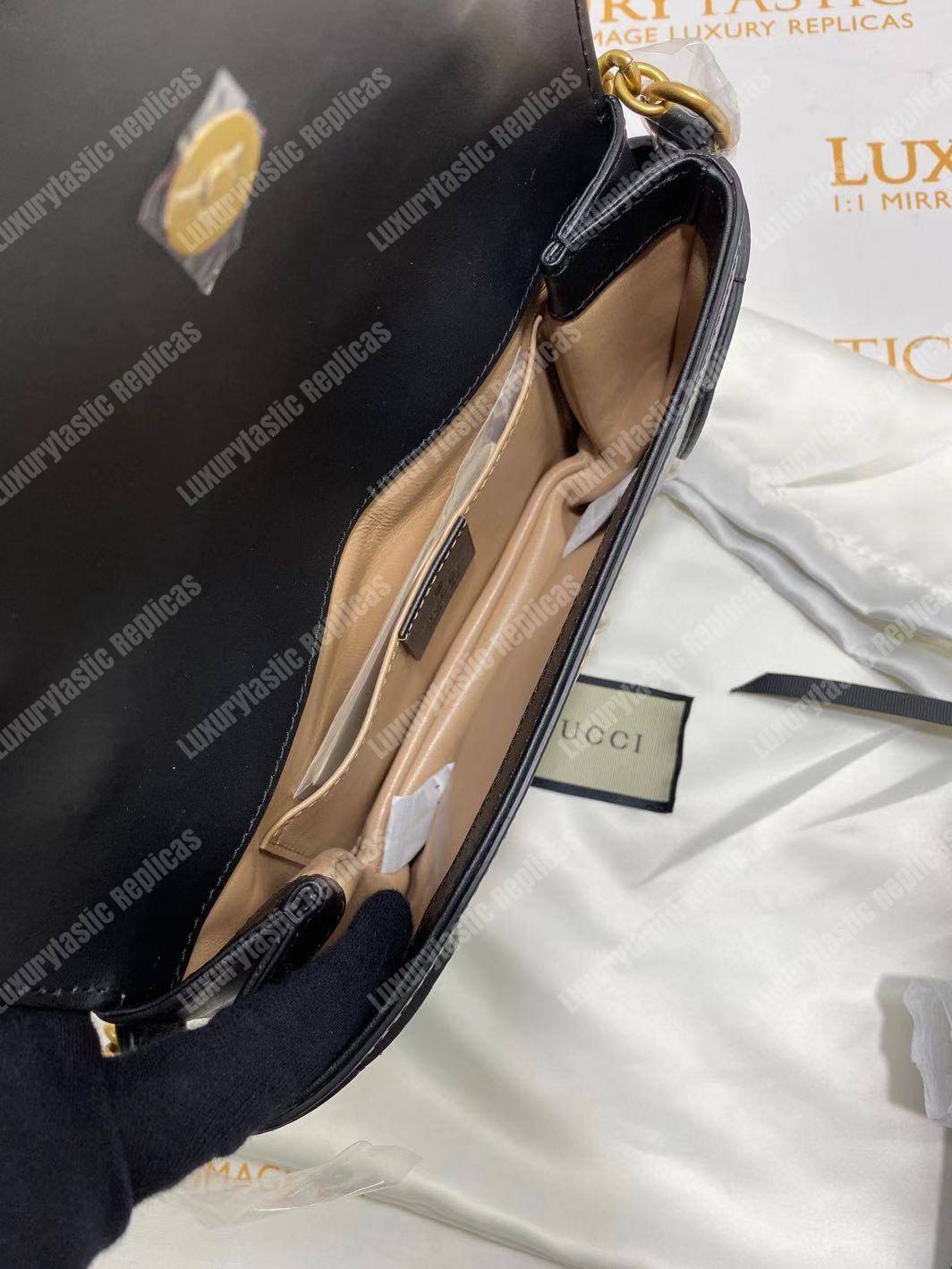 G*u*i broadway leather mini bag black