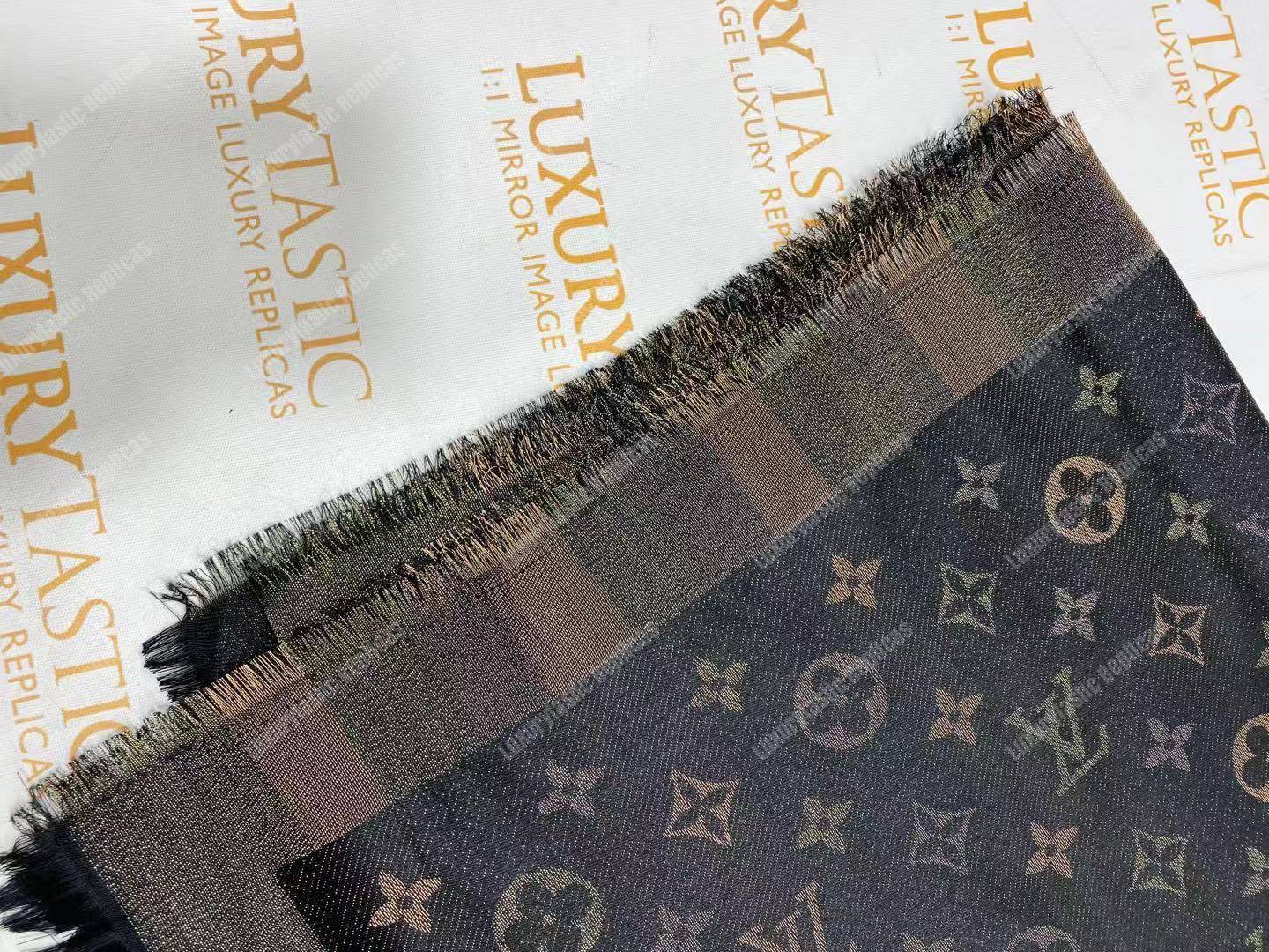 LV Monogram Shine Shawl Black