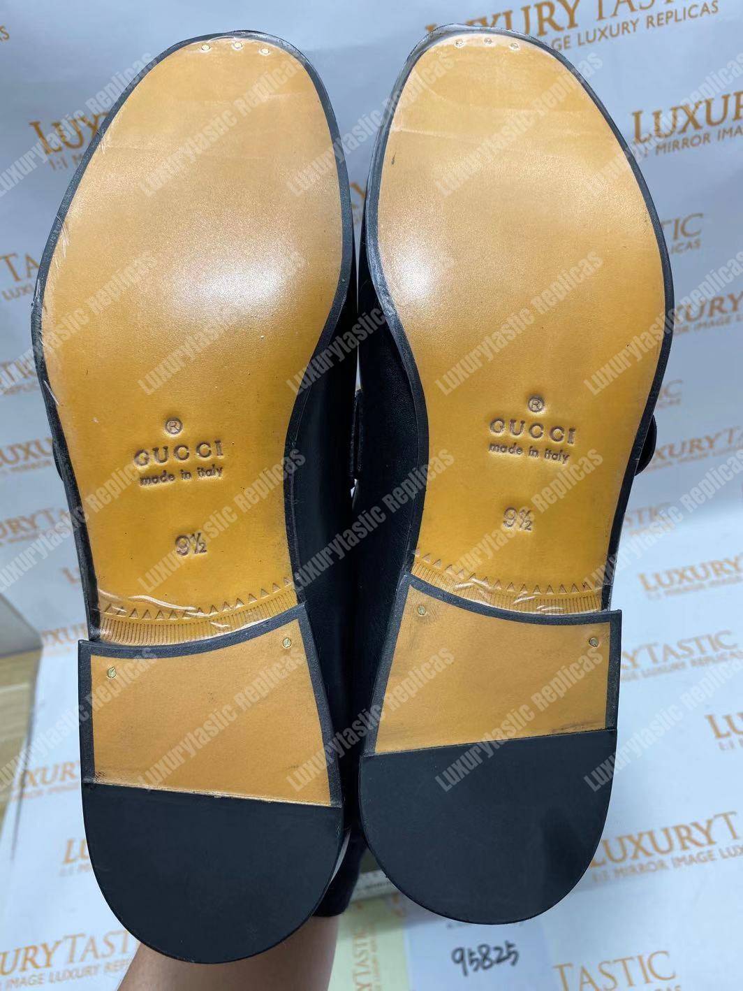 G*u*i leather loafer with gg web