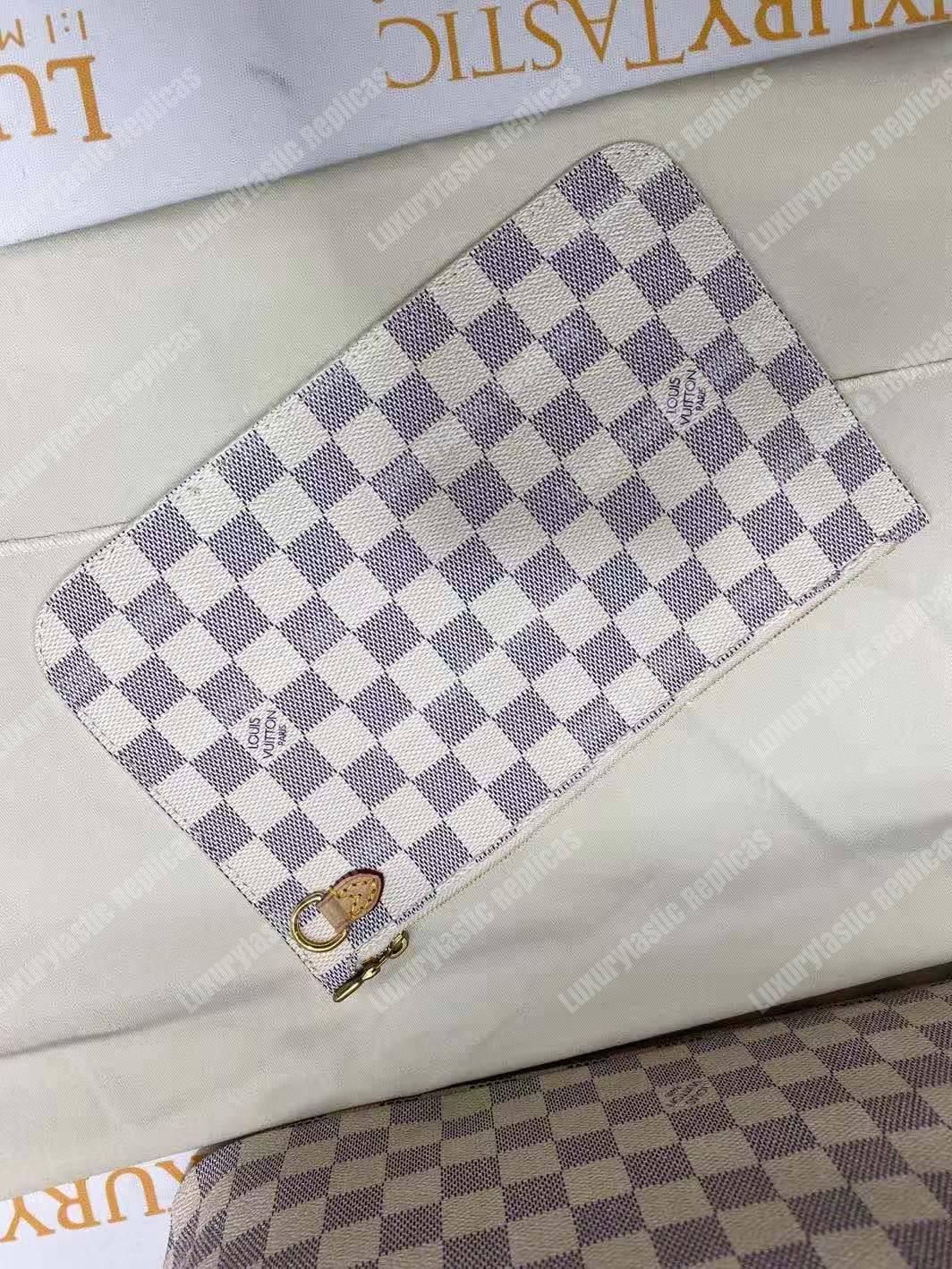 LV Neverfull MM Damier Azur Beige