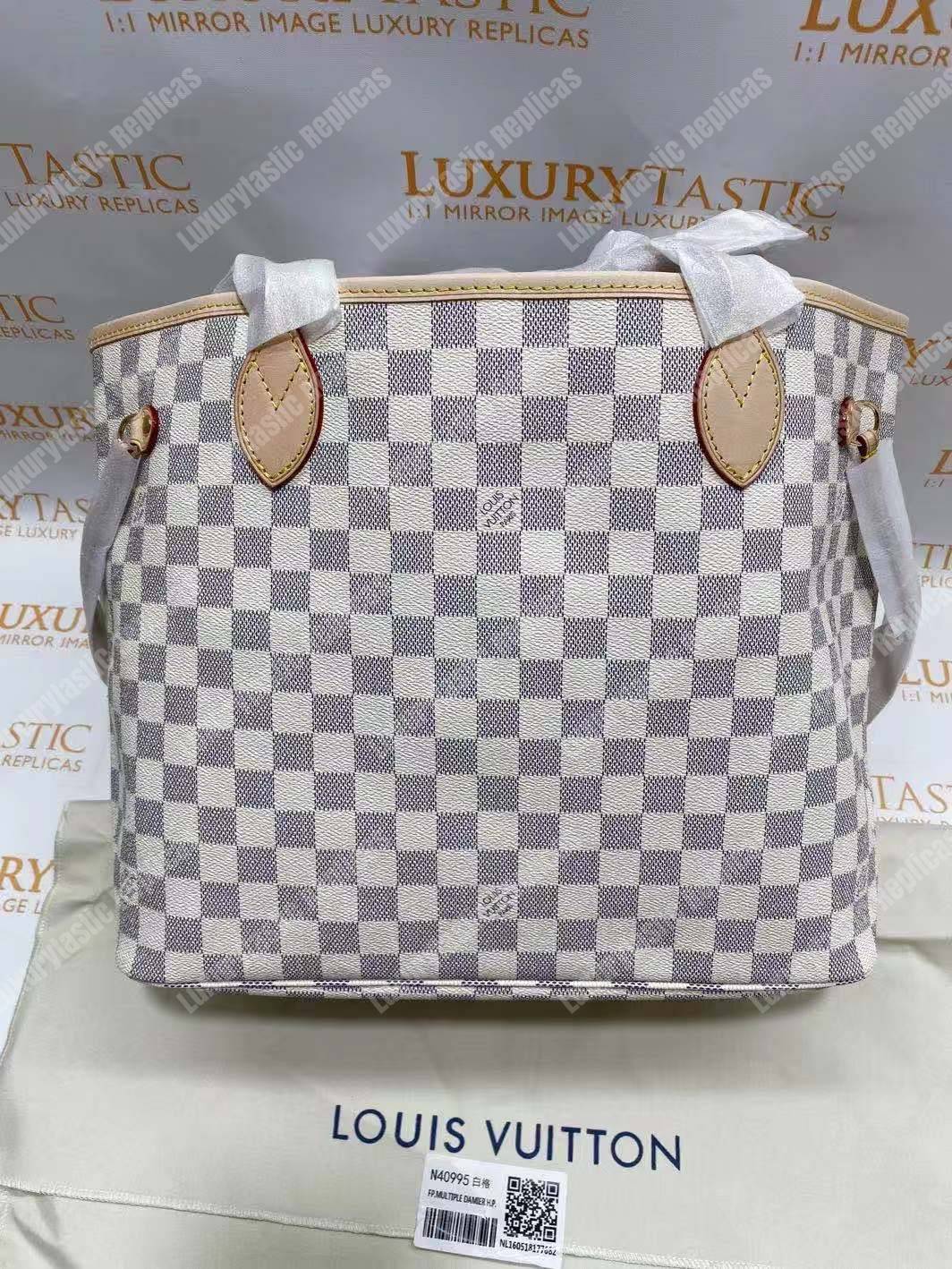 LV Neverfull MM Damier Azur Beige