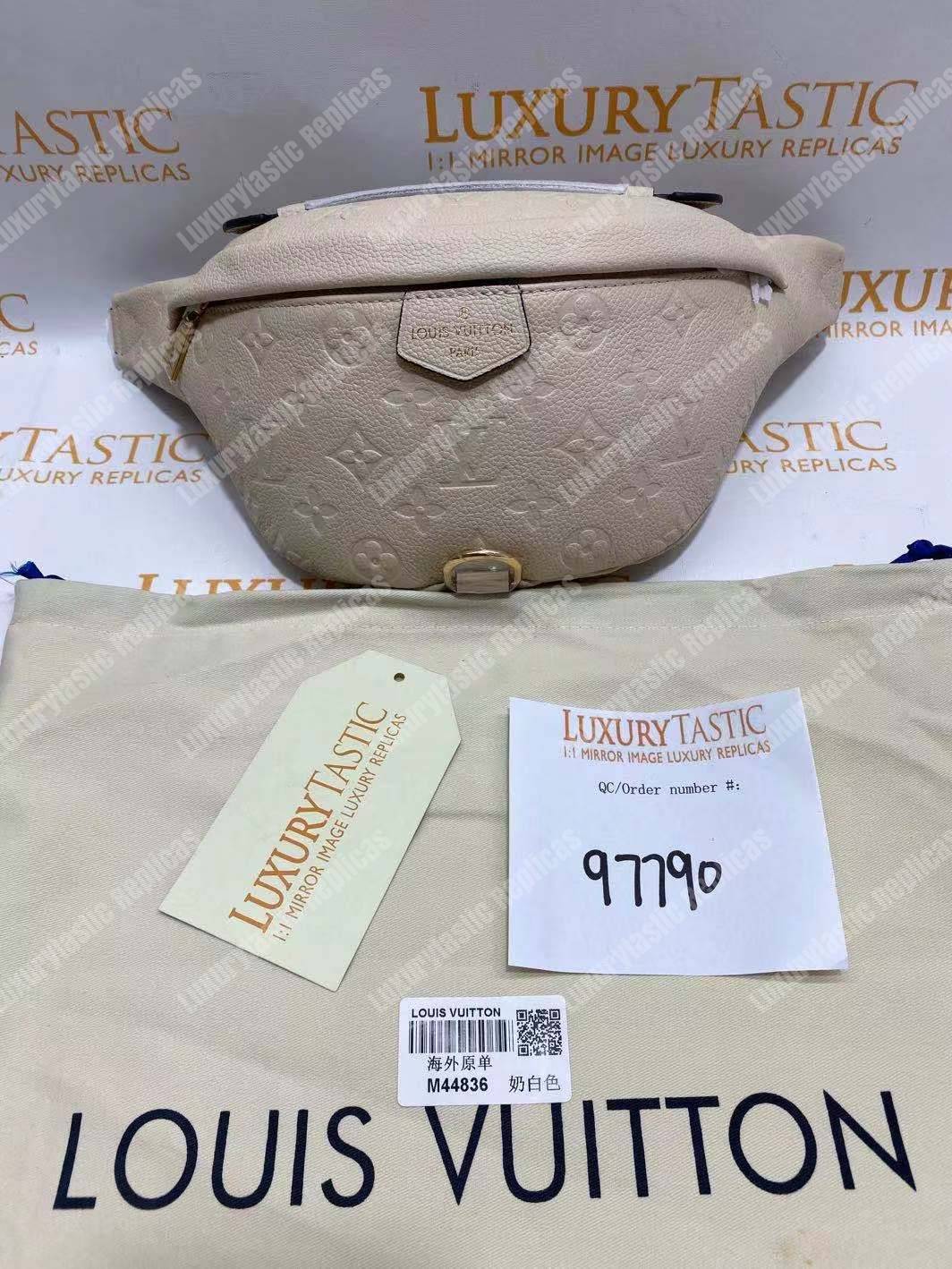 LV Monogram Empreinte Bumbag Creme Beige